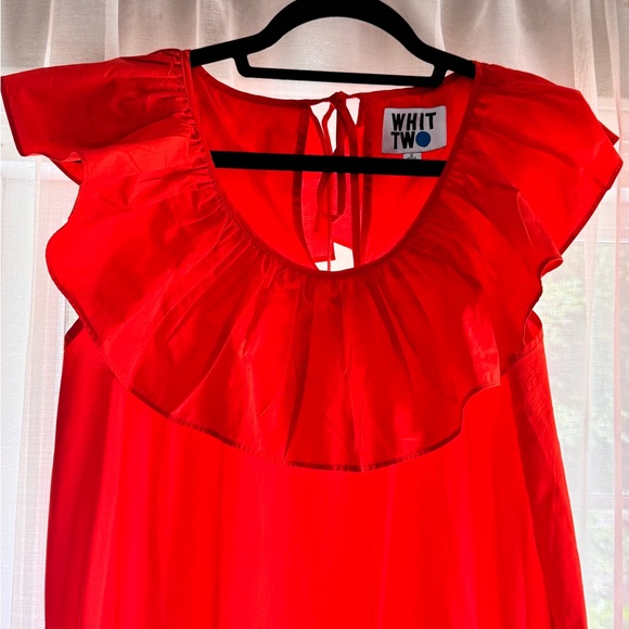 WHIT TWO orange/red midi dress, size s - Picture 4 of 5